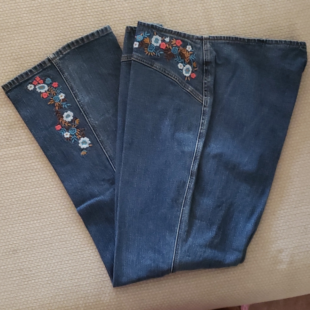 COPY - LA Blues Stretch jeans size 14 embroidered top/bot